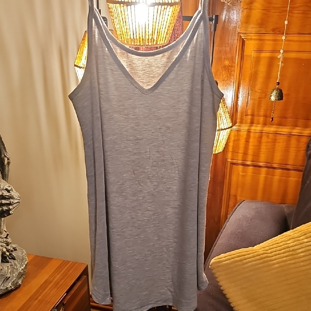 Basic Gray Tee Tunic Xl